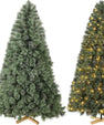 Kunstkerstboom 180-210cm | Met of Zonder LED Verlichting | PVC + Houten Standaard | Snelle Montage