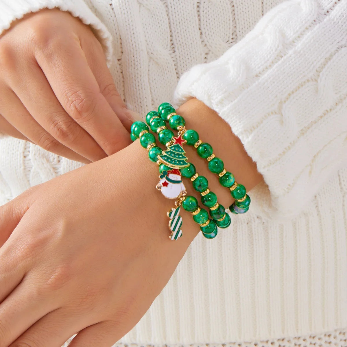 Kerst Armbanden Sets - Kerstman, Sneeuwvlok , Hert, Sneeuwpop, CandyCane