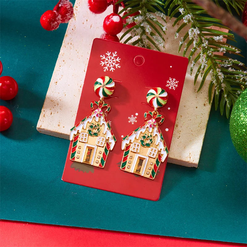 Premium Kerst Oorhangers | Strass & Parel |