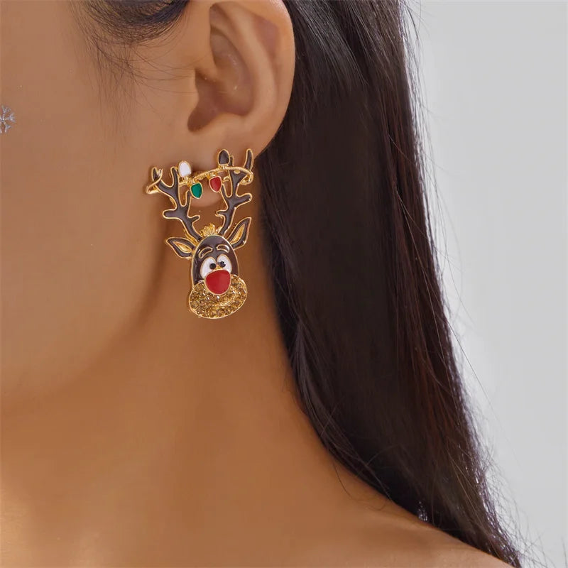 Premium Kerst Oorhangers | Strass & Parel |