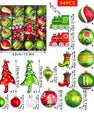 🎄 Grinch Kerstballen Set - 9, 12 of 34 ballen!