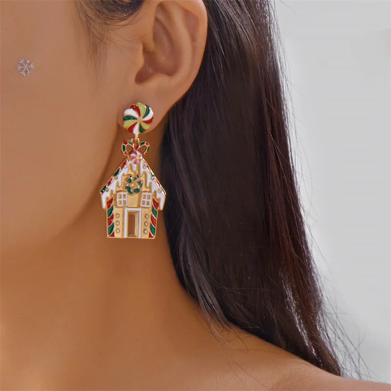 Premium Kerst Oorhangers | Strass & Parel |