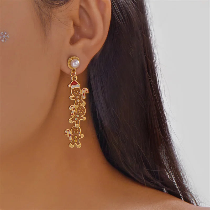 Premium Kerst Oorhangers | Strass & Parel |