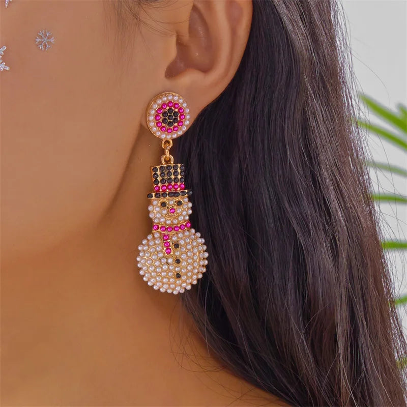 Premium Kerst Oorhangers | Strass & Parel |