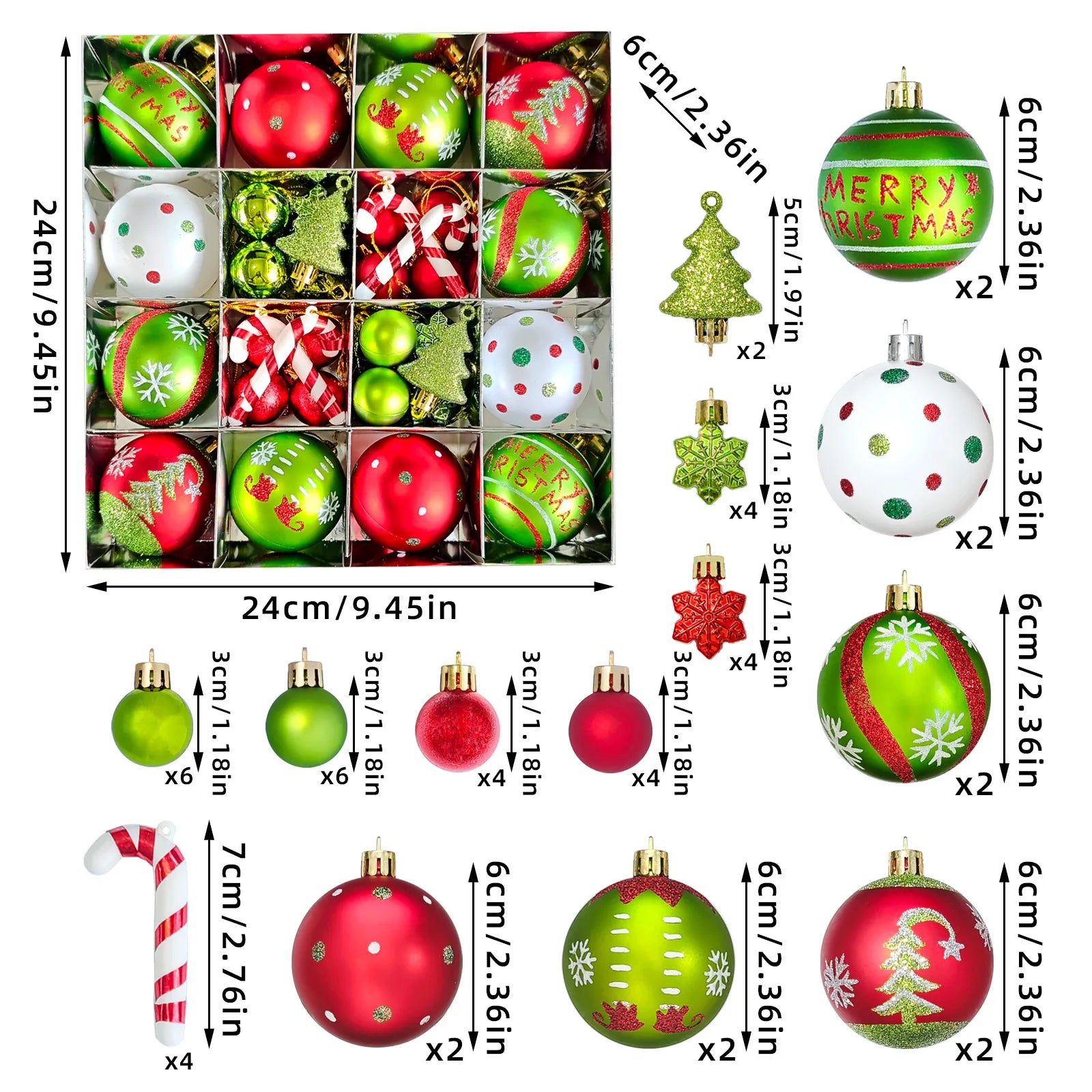 🎄 Grinch Kerstballen Set - 9, 12 of 34 ballen!