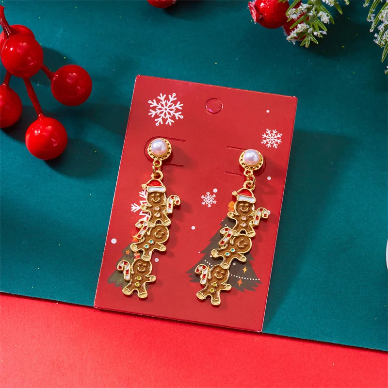 Premium Kerst Oorhangers | Strass & Parel |